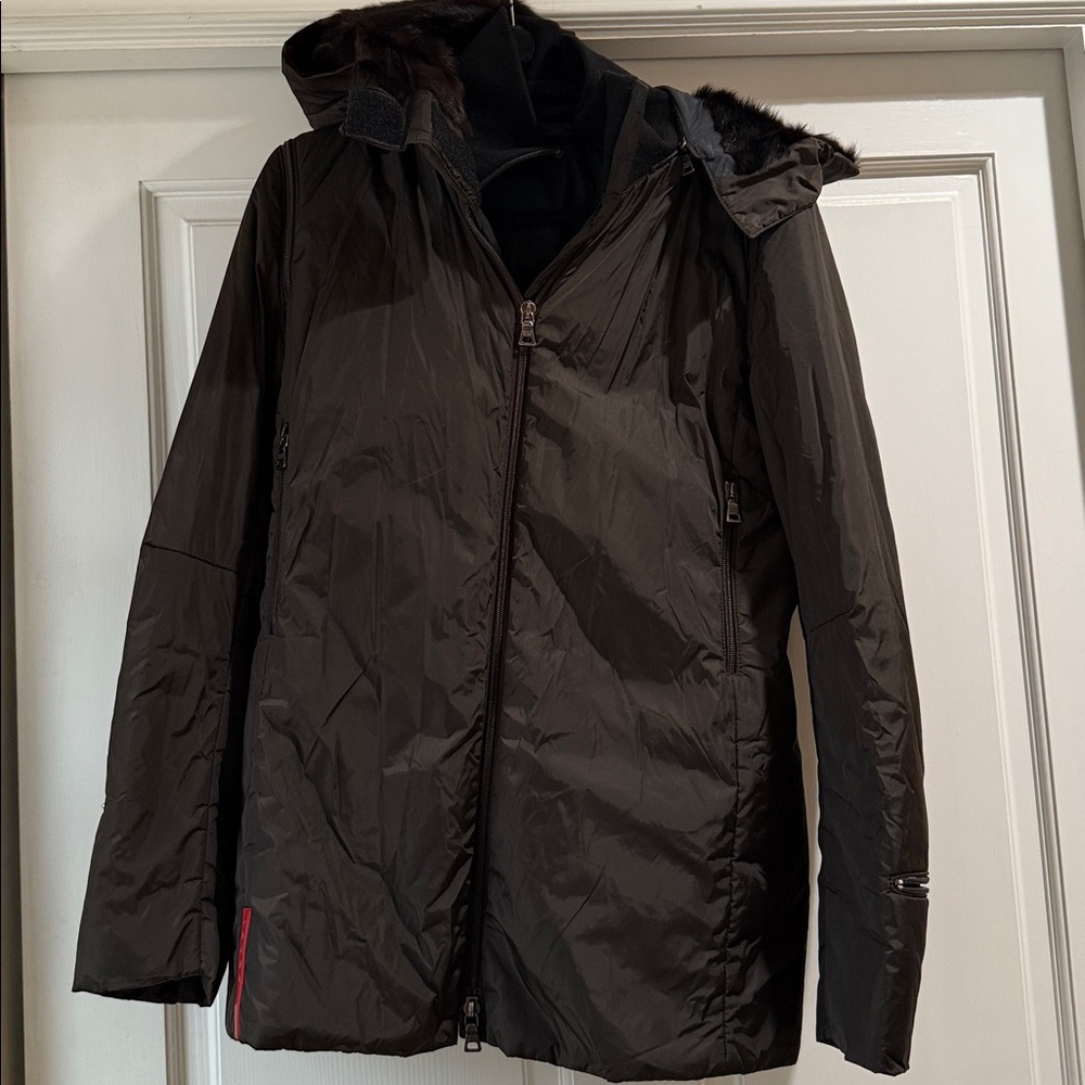 Prada Brown Jacket with removable arms - TG 40